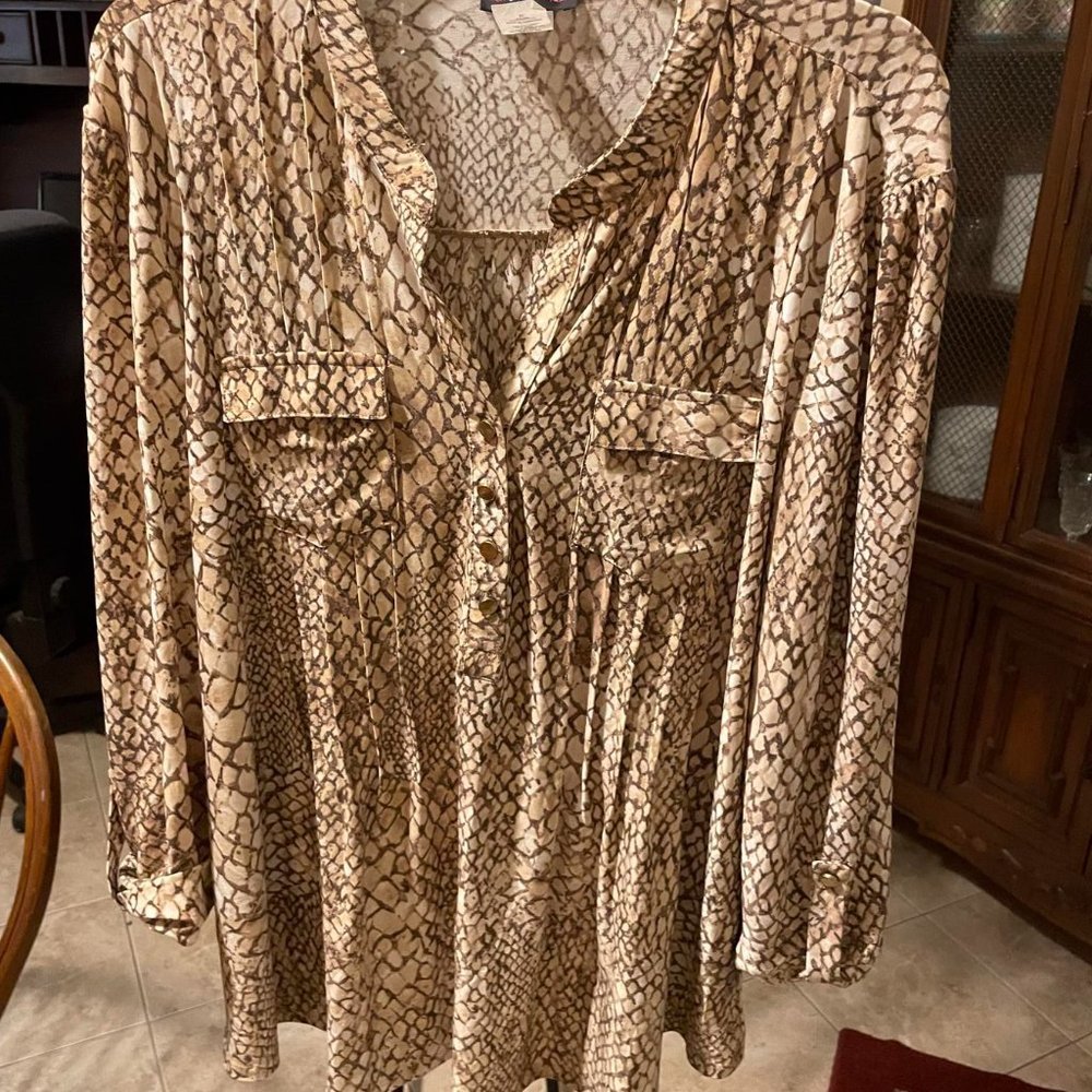 Cocomo Snake print Top, Size XL